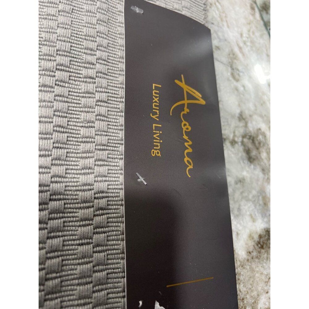Aroma Luxury Living Set Of Four Textured Gray Placemats